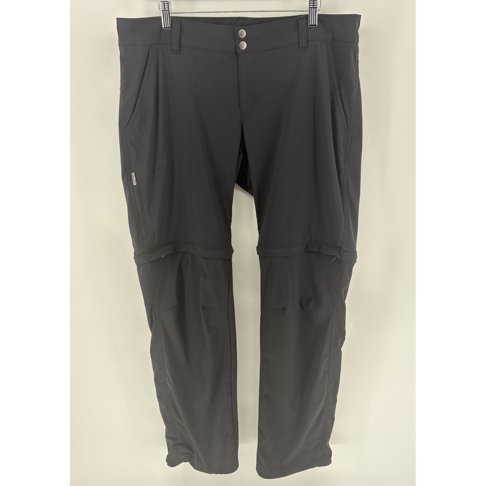 Columbia Saturday Trail II Convertible Pants Womens 16 Black Omni Shield UPF 50